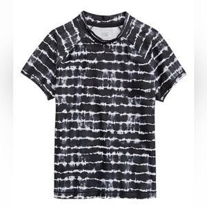 ☀️ NWT Athleta Girl UPF 50+ Short Sleeve Rashgurad Swim Shirt Camo Tie Dye XS 6